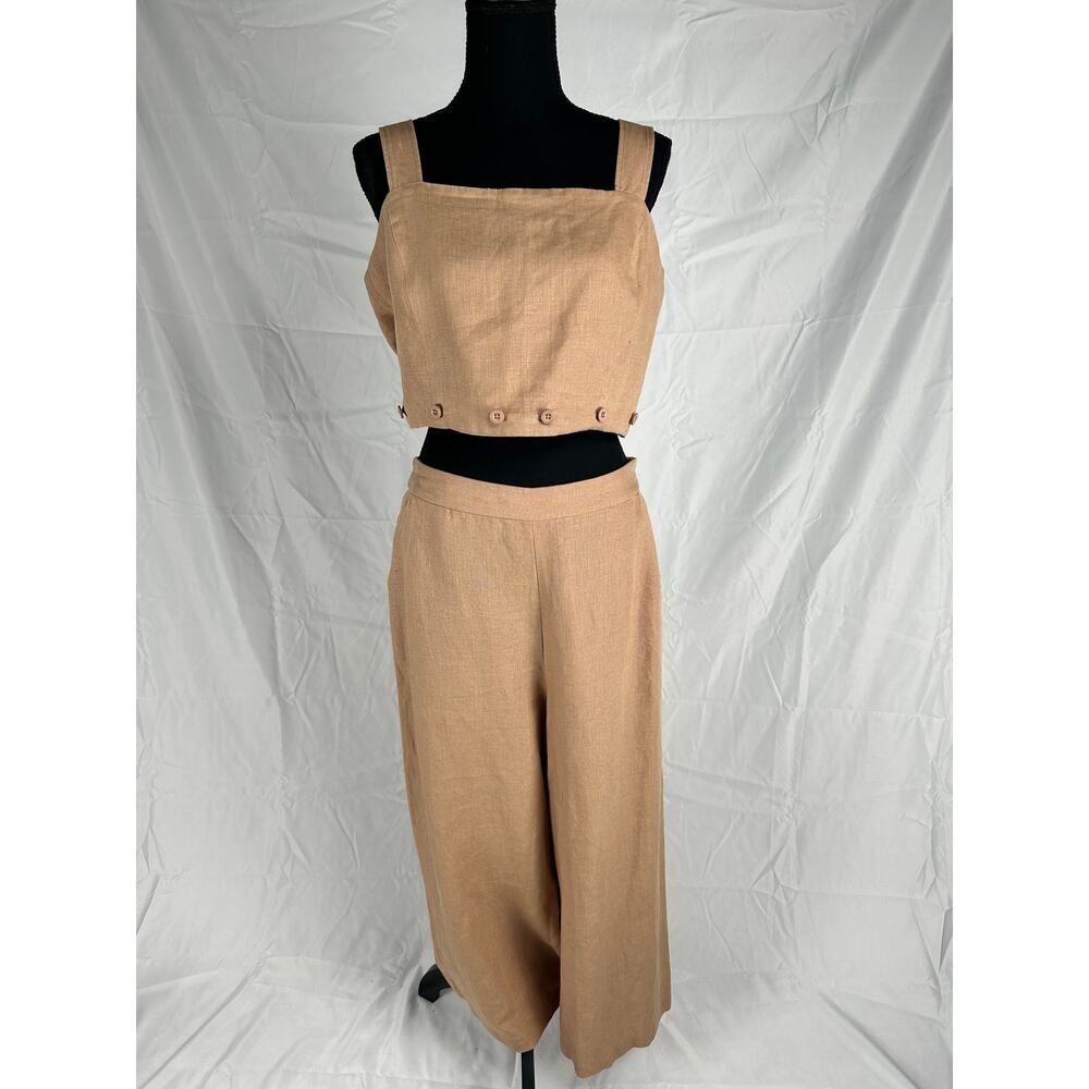Vetta NWT Linen Two-Piece Jumpsuit, Size 12